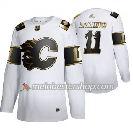 Calgary Flames Mikael Backlund 11 Adidas 2019-2020 Golden Edition Weiß Trikot Authentic - Herren